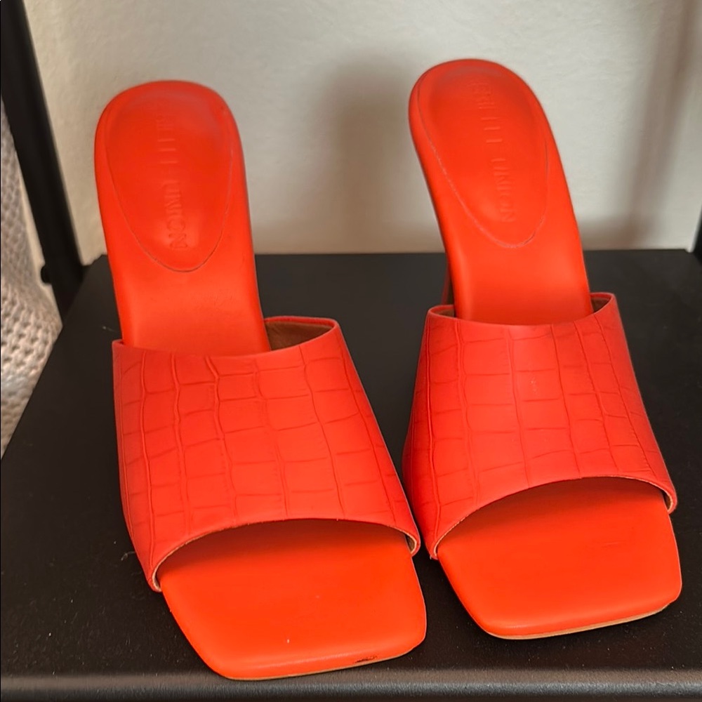 Women's Orange Slide Sandals